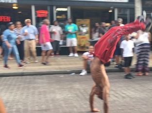 Amazing gymnast on Beale Street